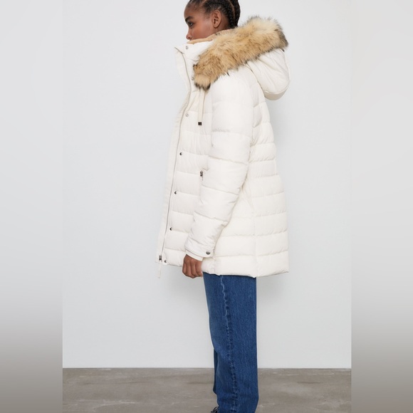 ZARA WATER REPELLENT PUFFER COAT - Picture 10 of 13